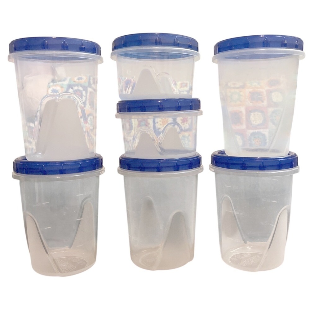 7 Ziploc Twist 'n Loc Med Round 1 Qt/32 Oz/4Cup Containers & Lids Sm 8oz/2cup